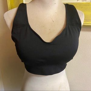 Puma sport bra black stretch fabric sz XL good condition